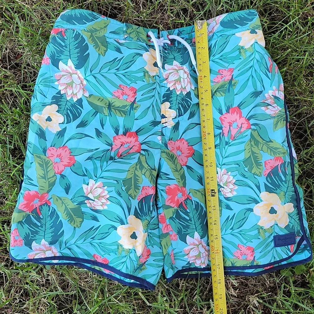 Pepe Jeans London Boys Tropical Floral Swim Trunks Board Shorts Size 16